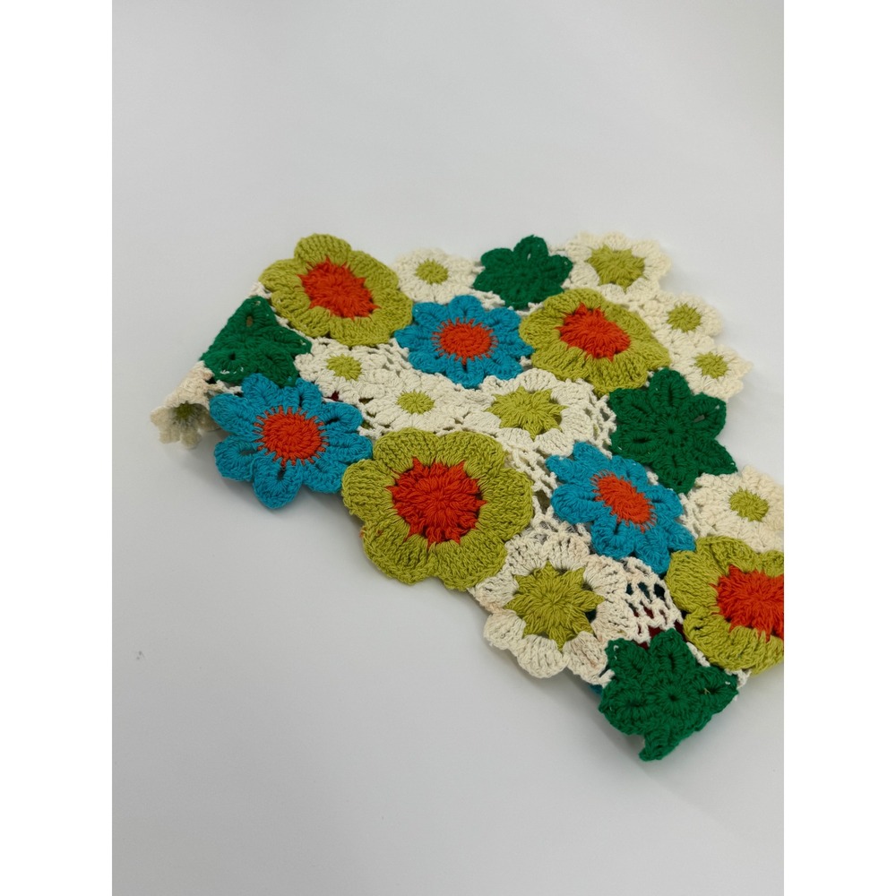 Fashion International‎ Group Crochet Floral Bandana Headscarf Multicolor Cotton